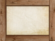 Old Paper On Wood Background Texture Vintage Wooden Frame 
