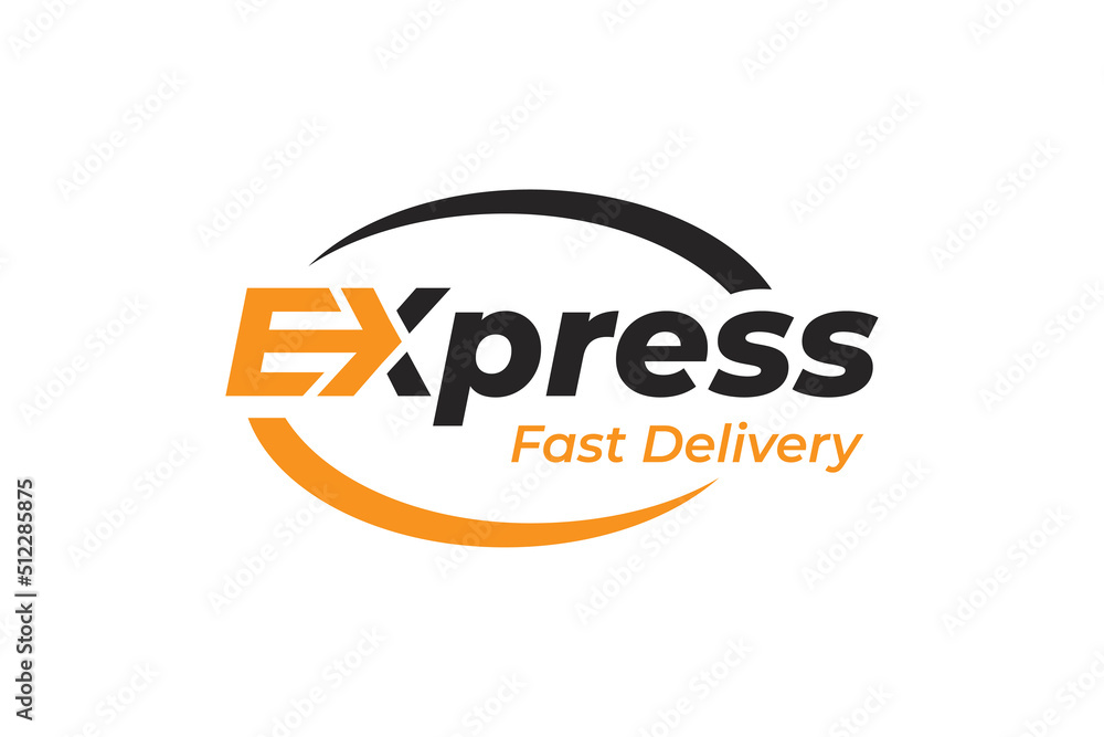 Fast Express Delivery Logotype design with arrow symbol for Modern ...
