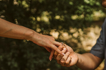 Wall Mural - Hands in hand