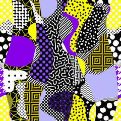 Leinwandbilder - Seamless vector pattern. Abstract square texture