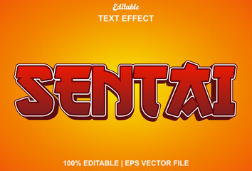 Wall Mural - sentai text effect with red color for logos, brands and more