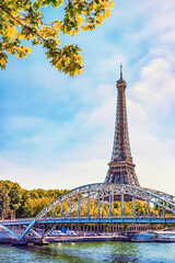 Fototapete - The Eiffel Tower in Paris city