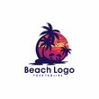 © Mukti hasanaji - Beach logo design vector template