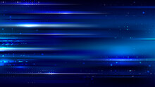 Modern Technology Abstract Background In Blue Tones With Glowing Elements