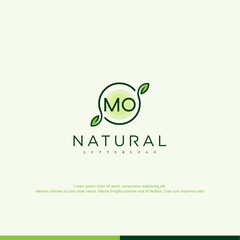 Wall Mural - MO Initial natural logo