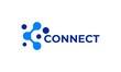 molecule logo vector. connection technology icon design