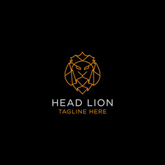 Sticker - Vector Logo Lion Design Monogram Template Icon