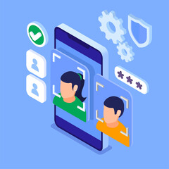 Wall Mural - web 3.0 technology isometric concept