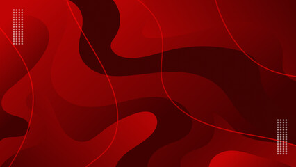 Wall Mural - abstract modern red wave overlap, dynamic swirl with gradient color wallpaper