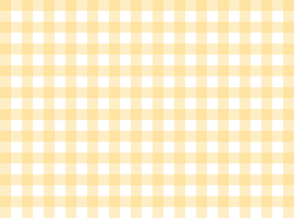Yellow gingham fabric square checkered seamless pattern texture background vector