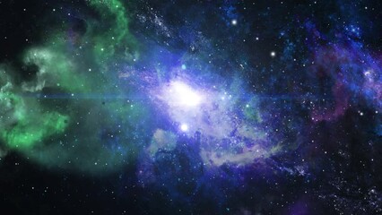 point of view, the approaching galaxy in the space