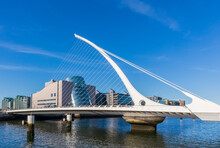 Samuel Beckett Bridge Across The River Liffey In Dublin, Ireland