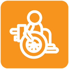 Wall Mural - accessibility cart disabled man icon