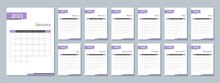 2023 Calendar Template. Corporate And Business Planner Diary. The Week Starts On Sunday. Set Of 12 Months Pages.