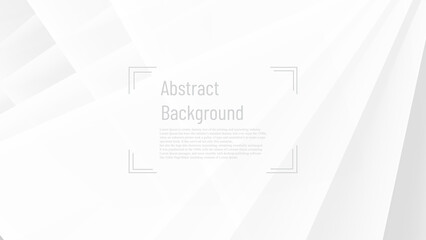 Wall Mural - modern abstract white shape with shadow design light tone graphic background
