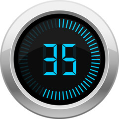 Digital timer clipart design illustration