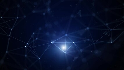 Wall Mural - seamless loop augmented digital network lines dots motion.