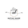 © Rensi - Initial letter ED beauty handwriting logo vector