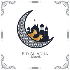 Eid Al Adha mubarak traditional islamic background design