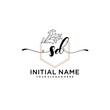 © Rensi - Initial letter SD beauty handwriting logo vector