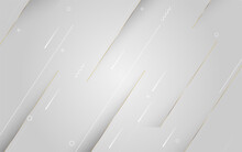 Luxury White Background With Golden Line. Elegant Concept Design
