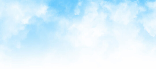 Wall Mural - Sky clouds, sky with clouds and sun. Beautiful white cloud on blue sky background