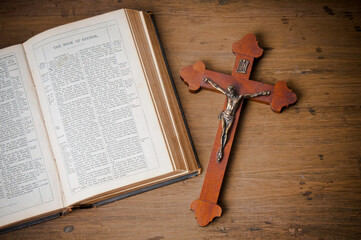 crucifix and bible