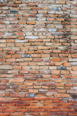Poster - Old broken wall background with bricks.