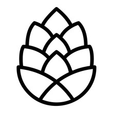 pine cone outline icon