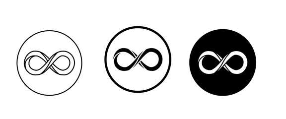 Wall Mural - infinity loop icon, icons vector, sign, symbol, logo, illustration, editable stroke, flat design sty