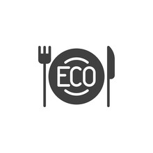 Eco-friendly Tableware Vector Icon