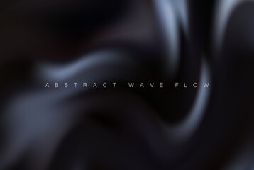 Wall Mural - Black wavy fabric. Abstract background. Draped silky textile. Decoration for poster or banner design