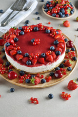 Poster - Summer cheesecake with berries