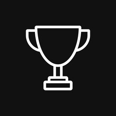 Poster - Trophy cup icon on grey background