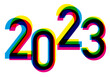 © pict rider - Carte de vœux 2023 avec un graphisme énergique et coloré, pour symboliser le dynamisme d’une entreprise compétitive.