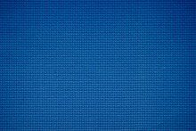 Closeup Of Blue Fabric Texture For Background Used. Pattern Blue Dark Denim, Linen, Natural Cotton Satin Textile Textured Cloth Burlap Seamless Blank.