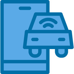 Canvas Print - Connected Vehicle Icon