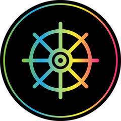 Sticker - Nautical Wheel Icon