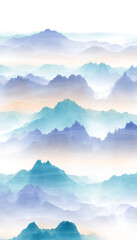 Wall Mural - landscape with clouds