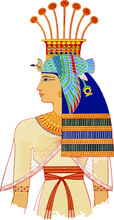 Vector Illustration Of An Ancient Egyptian Queen .