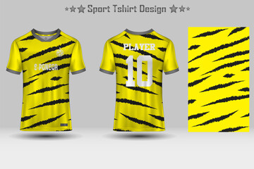 Poster - Abstract Football Jersey Geometric Pattern Mockup Template Sport T-shirt Design