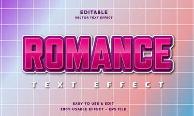 Sticker - romance editable text effect with modern and simple style, usable for logo or campaign title