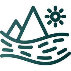 Sticker - Lake Icon