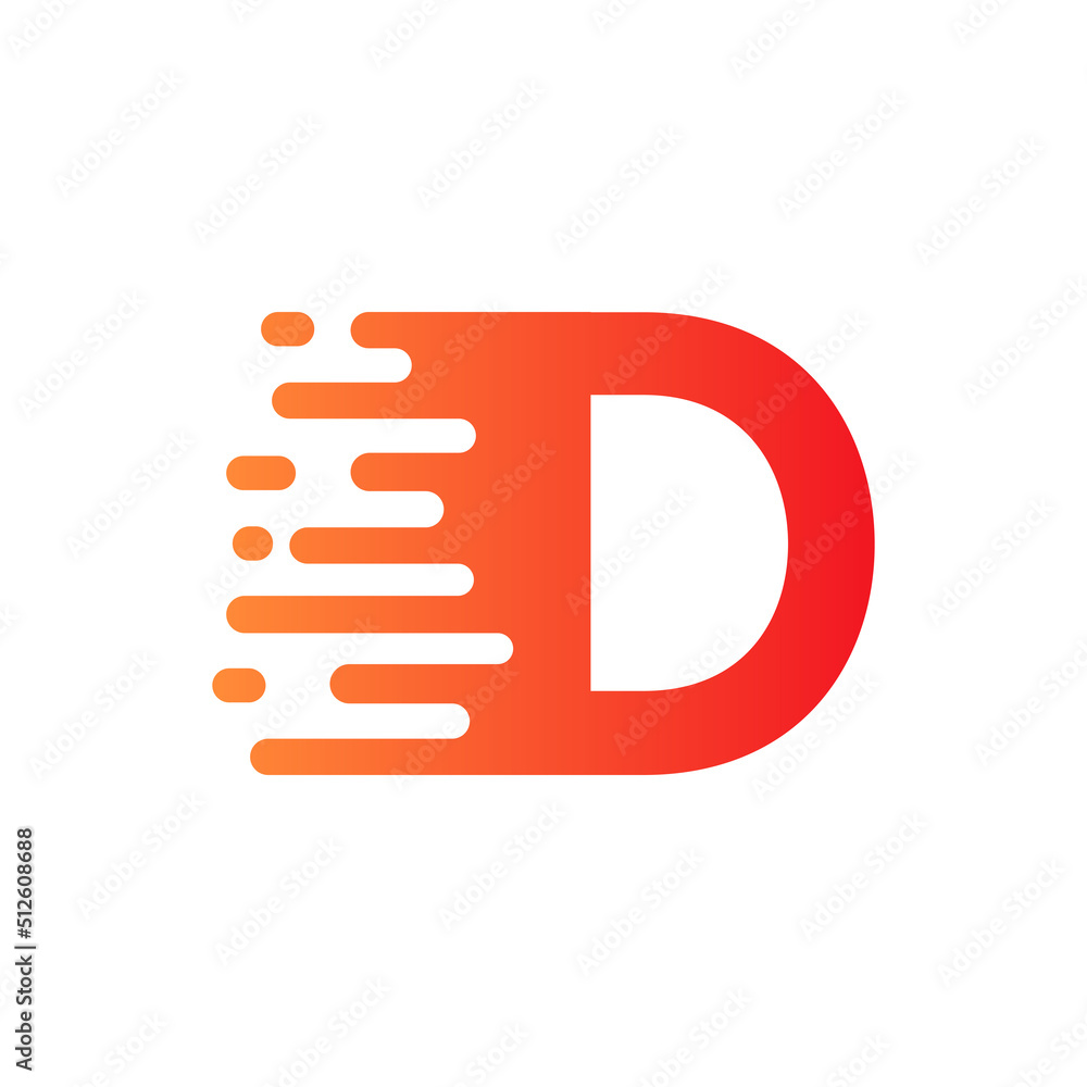 Abstract Dots Letter D Logo Design. D Letter Design Vector with Dots ...