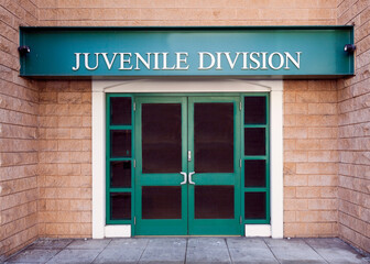 juvenile police building door entrance.