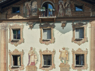 Wall Mural - Beautiful old house with painted facade in Berchtesgaden, Germany