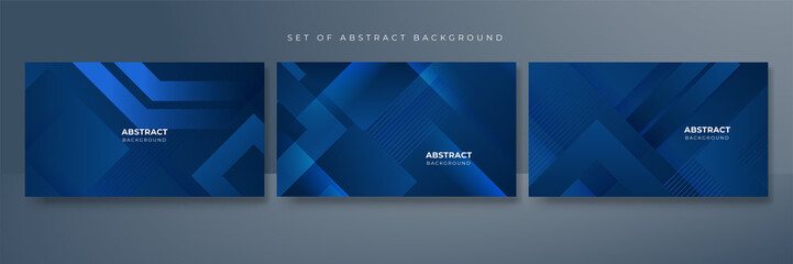 Modern dark blue abstract background. Vector abstract with science, futuristic, energy technology concept over dark blue background. Blue business presentation background