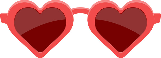 Wall Mural - Stylish heart sunglasses clipart design illustration