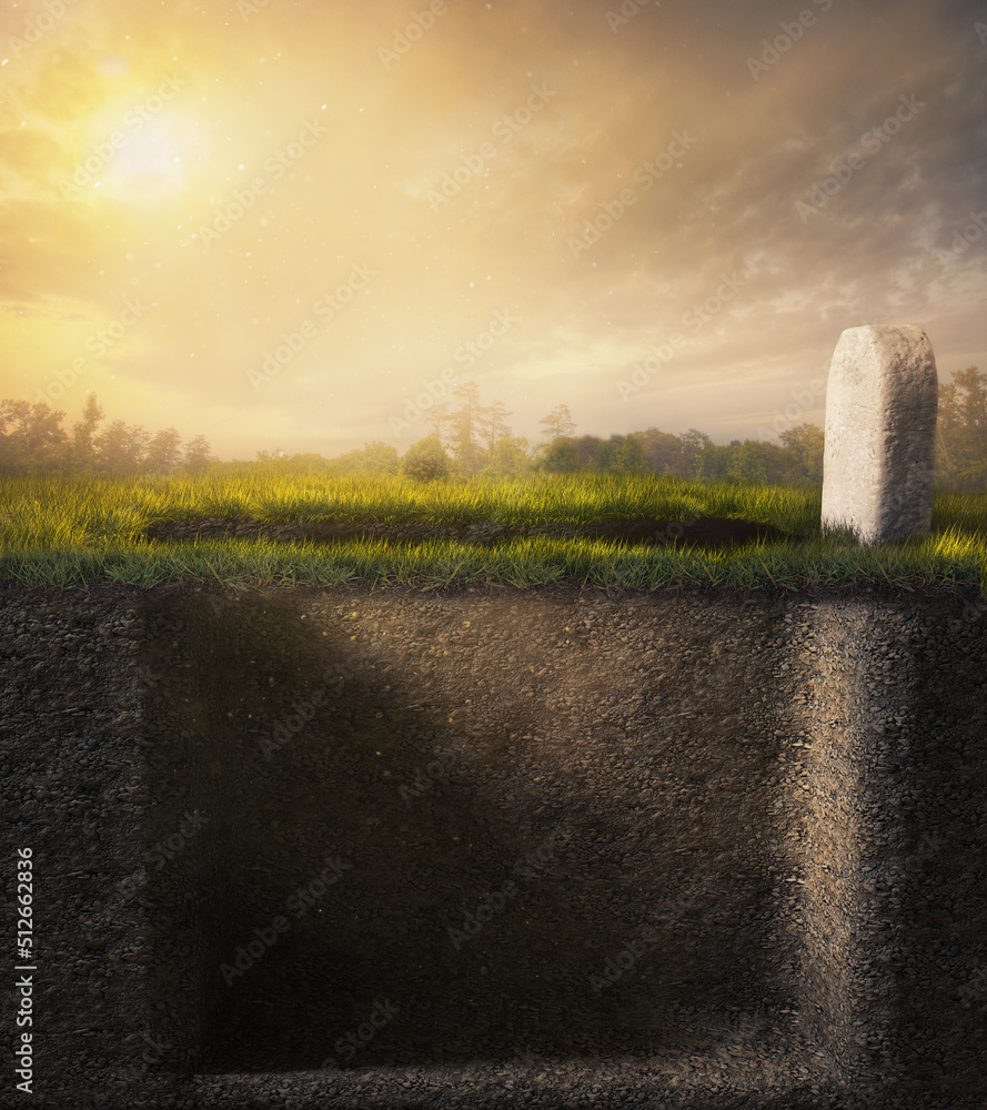 Empty Ravee Empty grave Stock Photo | Adobe Stock