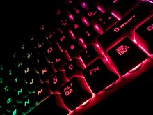 Rgb Keyboard Red And Green With Black Background 